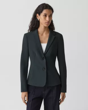 Fitted Blazer in Admiral Crepe