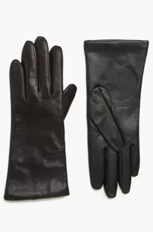 Cashmere Lined Leather Touchscreen Gloves
