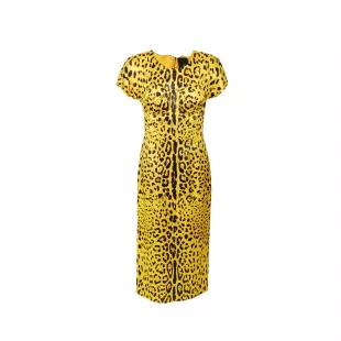 golden blood draped dress Lurex Chiffon Draped Gown – Gattinolli by Marwan main image 1