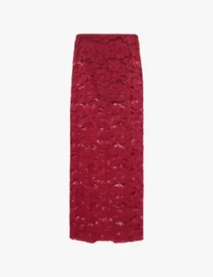 Emelda Unlined Stretch-lace Maxi Skirt