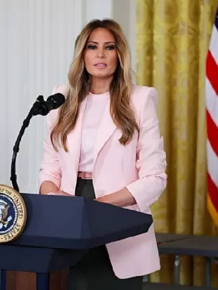 Mother’s Day Event Melania Trump Pink Blazer