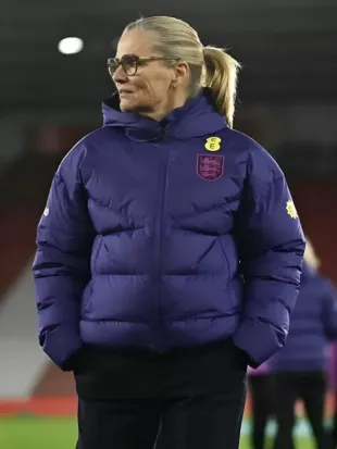 Sarina Wiegman Women’s International Match Purple Puffer Jacket