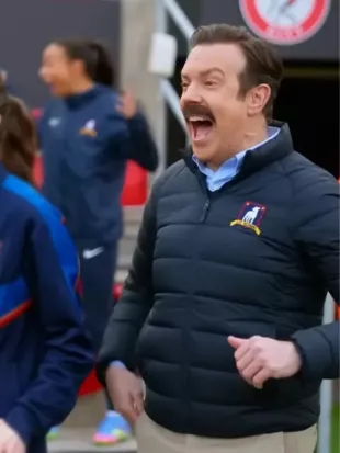 Ted Lasso S04 Jason Sudeikis Black Puffer Jacket