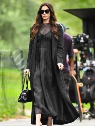 The Devil Wears Prada 2 Anne Hathaway Black Coat