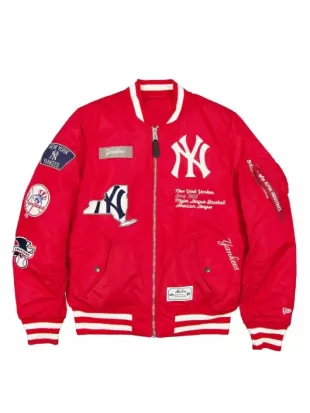 Spike Lee New York Yankees Red MA-1 Bomber Jacket