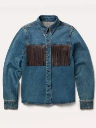 Marshals S01 Ellyn Jameson Fringe Denim Shirt