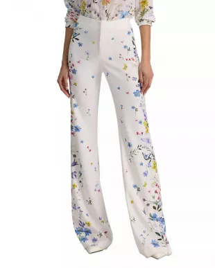 Andrew Pants in Twisting Vines Off White