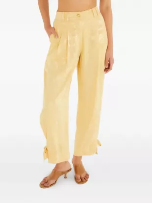 Hem Ties Pockets Pants