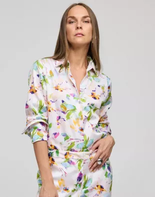 Margot Long Sleeve Garden Sateen Shirt