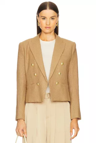 Brooke Blazer in Latte & Gold