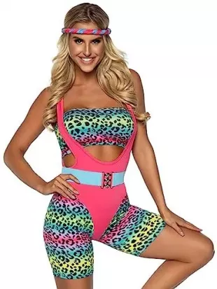 Women's Cardio Cutie Aerobics 80's Costume