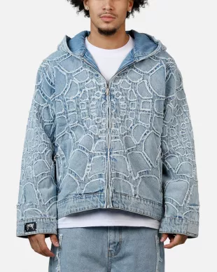 Logo Spider Web Denim Jacket