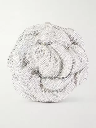 Rose Crystal Embellished Clutch