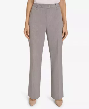 Pinstripe Straight-Leg Pants