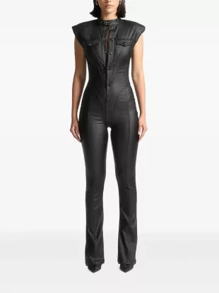 Annette Wax Coated Denim Jumpsuit