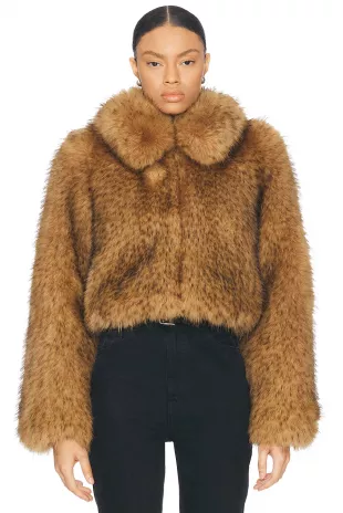 by Marianna Savoie Faux Fur Jacket