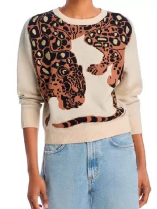 Bold and the Beautiful Brooke Loganq Leopard Graphic Sweater