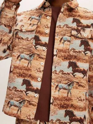 Off Campus 2026 Miles Gutierrez-Riley Horse Print Jacket