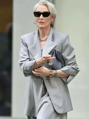 The Devil Wears Prada 2 Meryl Streep Grey Blazer
