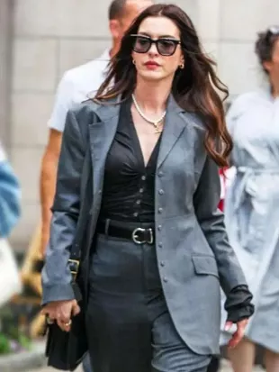 The Devil Wears Prada Anne Hathaway Grey Blazer