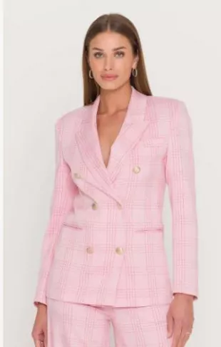 Joselle Windowpane Suiting Blazer