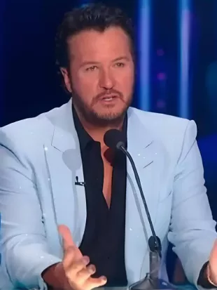 American Idol S24 Luke Bryan Blue Sequin Blazer