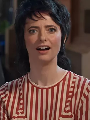 Saturday Night Live S51 Sarah Sherman Red Striped T-Shirt
