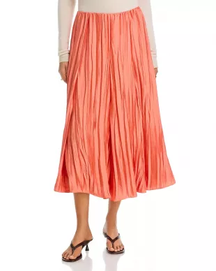Crinkle Paneled Maxi Skirt
