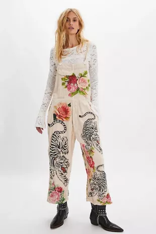 Birch Floral Love Overalls