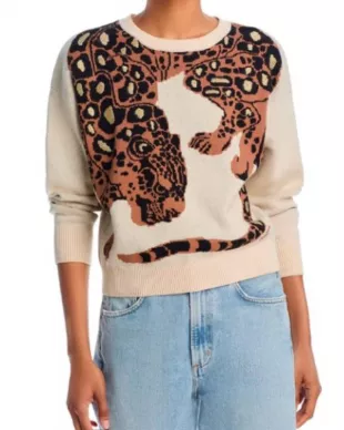 Bold and the Beautiful Brooke Logan Leopard Graphic Sweater