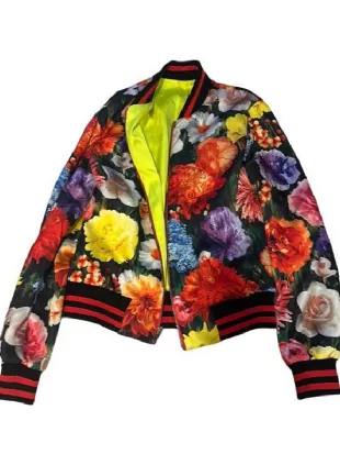 Late Night with Seth Meyers Amber Ruffin Floral Bomber Jacket