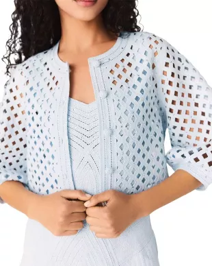 Rhinestone Crochet Cardigan