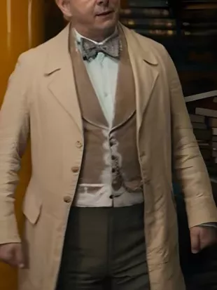 Good Omens S03 Michael Sheen Beige Coat