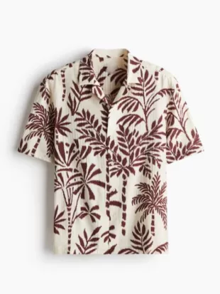 Perfect Match S04 Nick Pellecchia Brown Palm Tree Shirt