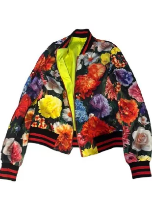 Late Night with Seth Meyers Amber Ruffin Floral Bomber Jacket