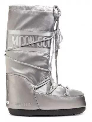 Icon Glance Silver Satin Boots