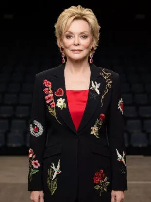 Hacks S05 Jean Smart Black Graphic Blazer