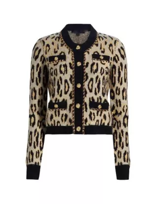 Elsbeth S03 Tracey Ullman Leopard Print Cardigan