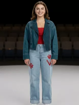 Off Campus Hannah Wells Floral Jeans