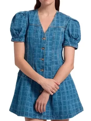 Focker In Law 2026 Beanie Feldstein Denim Mini dress