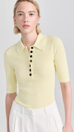 Spencer Blouse In Boucle Viscose Citrine
