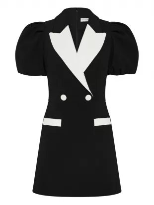Emma Puff-Sleeve Blazer Mini Dress