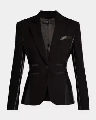 Gayle Single-Breasted Combo Blazer