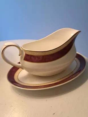 "Rosewood" Gravy Boat & Underplate