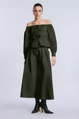 Off Shoulder Drawstring Top