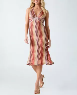 Fearne Sleeveless V Neck Midi Dress