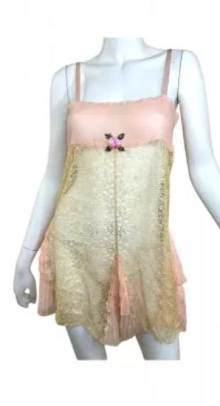 Lace & Chiffon Teddy Camiknicker Romper