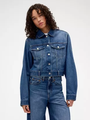 Relaxed Cropped Denim Jacket