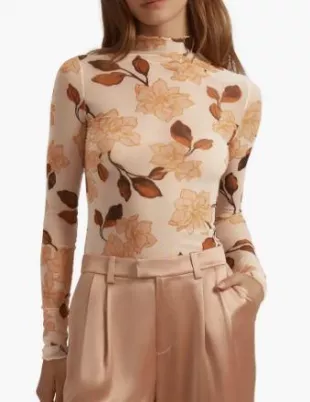 The Sheer Fantasy Mock Neck Top