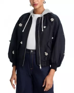 Hooded Embellished Jacket